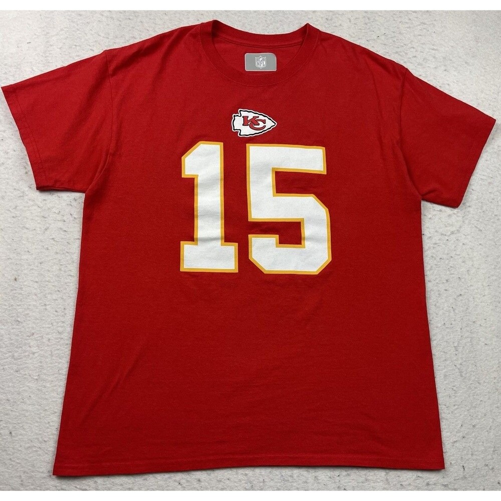 Patrick Mahomes #15 Kansas City Chiefs NFL Team Apparel T-Shirt 2018